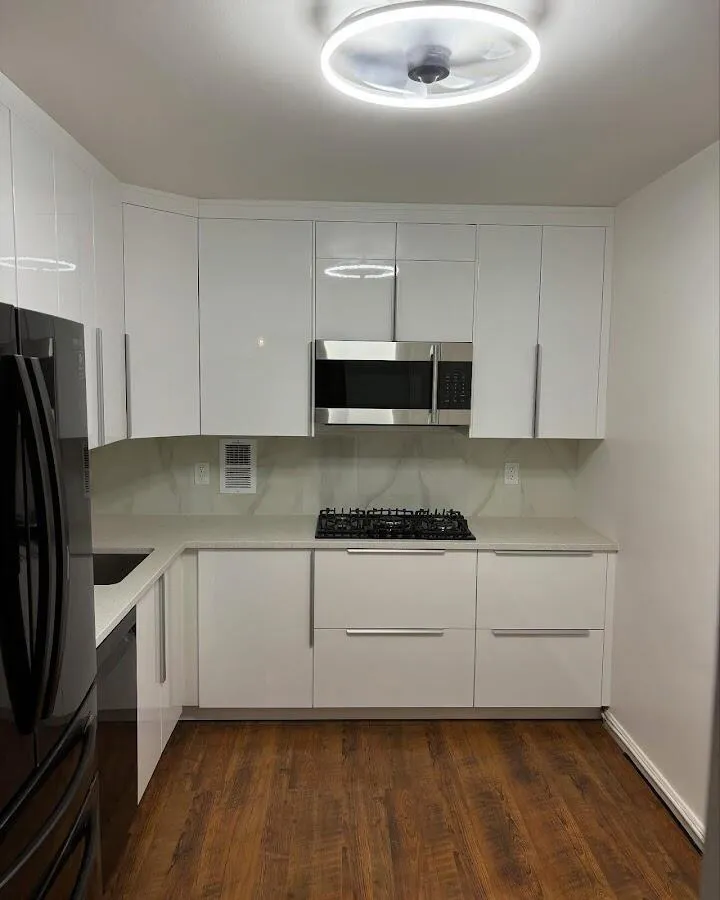 Renovated kitchen with quartz countertops in Princeton